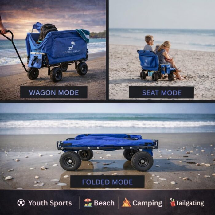 Lounge Wagon 3-in-1 outdoor wagon modes