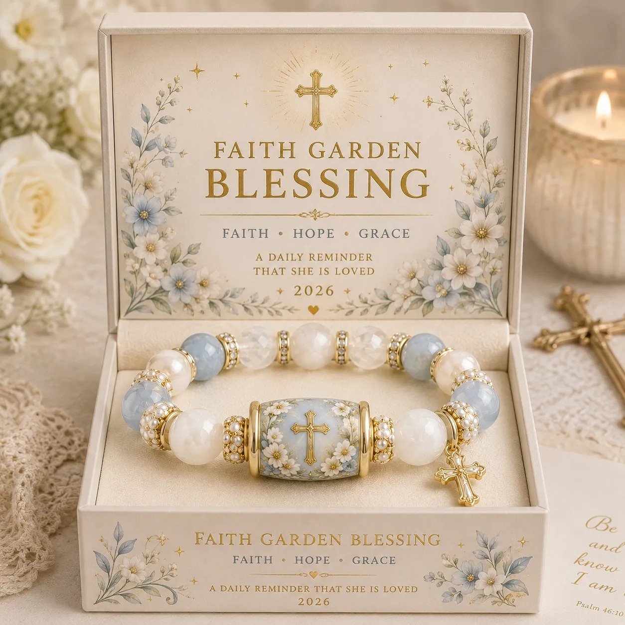 Faith cross bracelet peace and protection