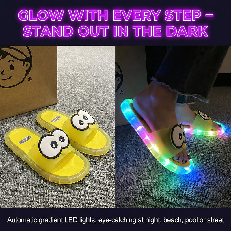 Color changing LED duck slippers glowing sole