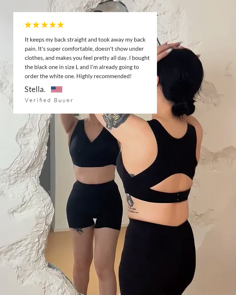 Curvvvy® Front Closure Cross-Back Wireless Posture Bra curvvvy