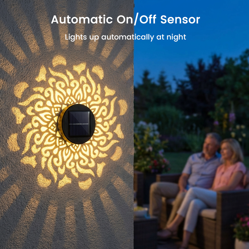 IP65 waterproof solar mandala projector light outdoor use