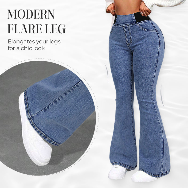 FLATTERING FLARE CUT - The classic flare leg design balances your proportions by adding volume at the hem, creating a vi