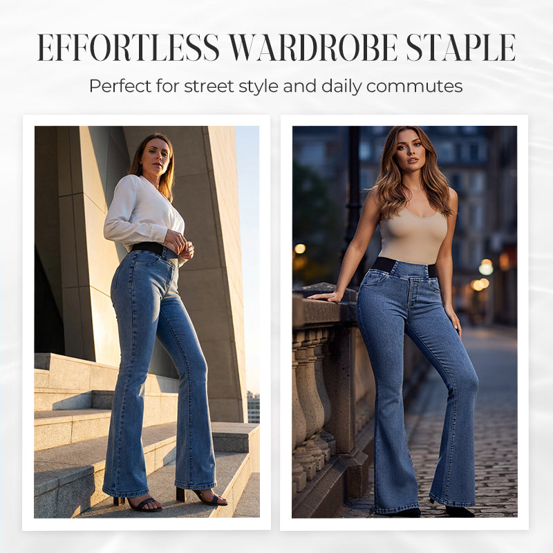 VERSATILE SOLID WASH - The solid color wash offers timeless appeal, making these jeans a versatile wardrobe staple that 