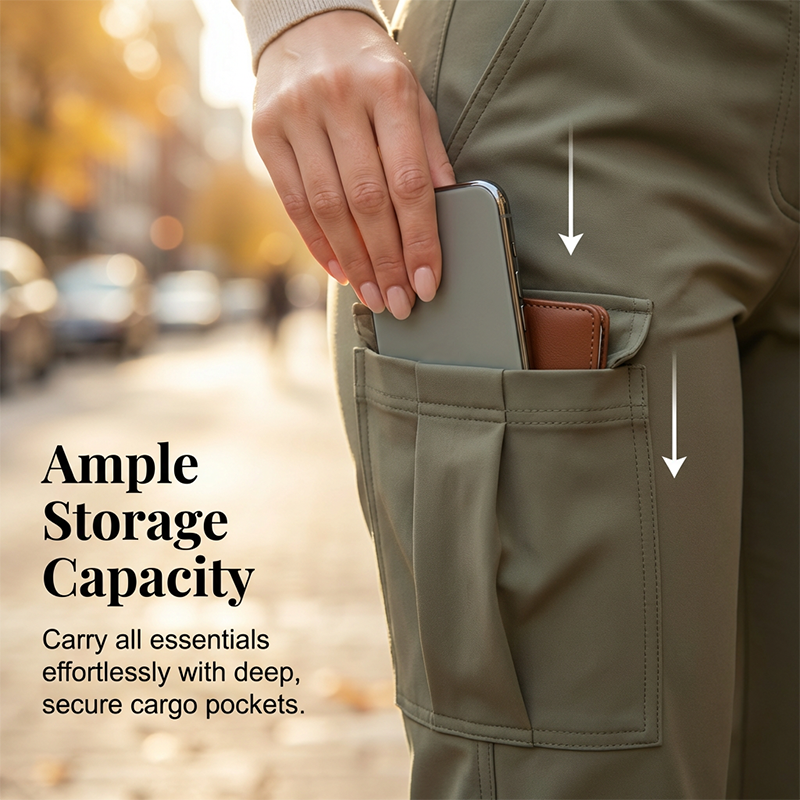 FEATURES MULTI-POCKET DESIGN - Conveniently carry your essentials like a phone, keys, and wallet, keeping your hands fre