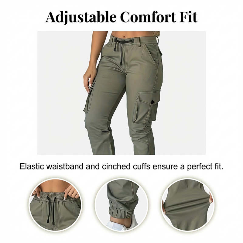 ELASTIC WAISTBAND WITH DRAWSTRING - Provides a secure and adjustable fit for various body shapes, ensuring all-day comfo