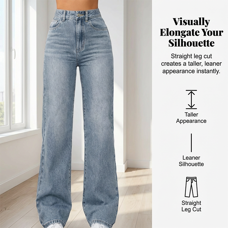 FEATURES VISUALLY ELONGATE SILHOUETTE - Carefully tailored straight-leg pants naturally extend the lines of your lower b