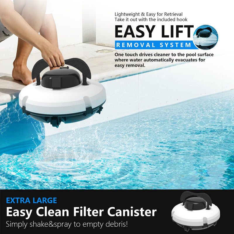 ENHANCED NAVIGATION & COVERAGE - Its smart navigation and wall-hugging design allow it to expertly clean pool floors, co