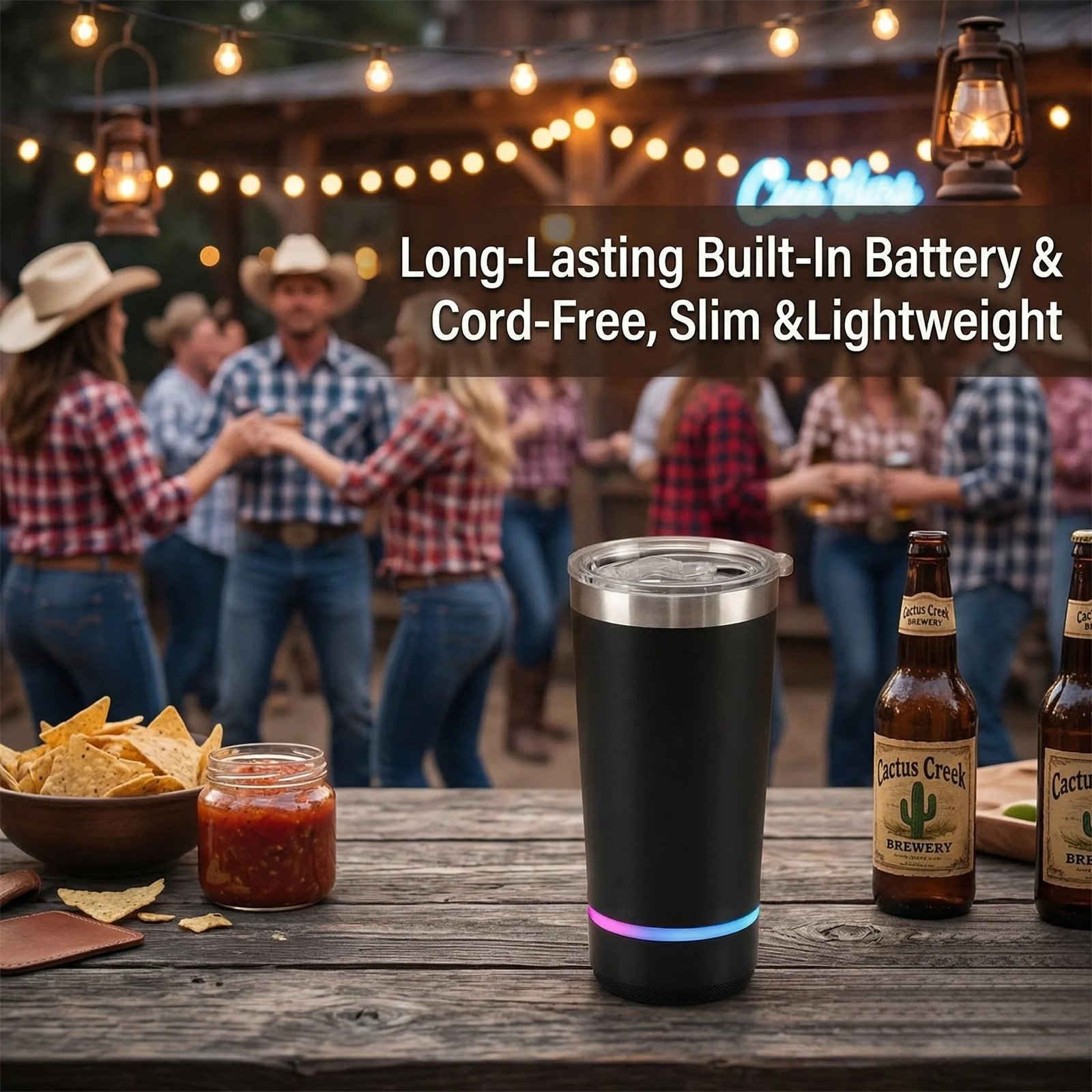 20oz Bluetooth speaker insulated tumbler