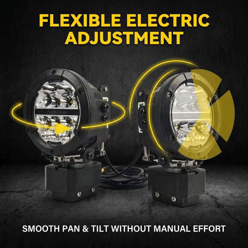 Motorized remote adjustable LED spotlights